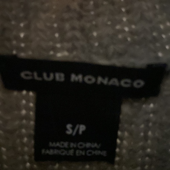 Club Monaco wool and angora blend cropped cowl neck sweater in grey - Picture 5 of 9